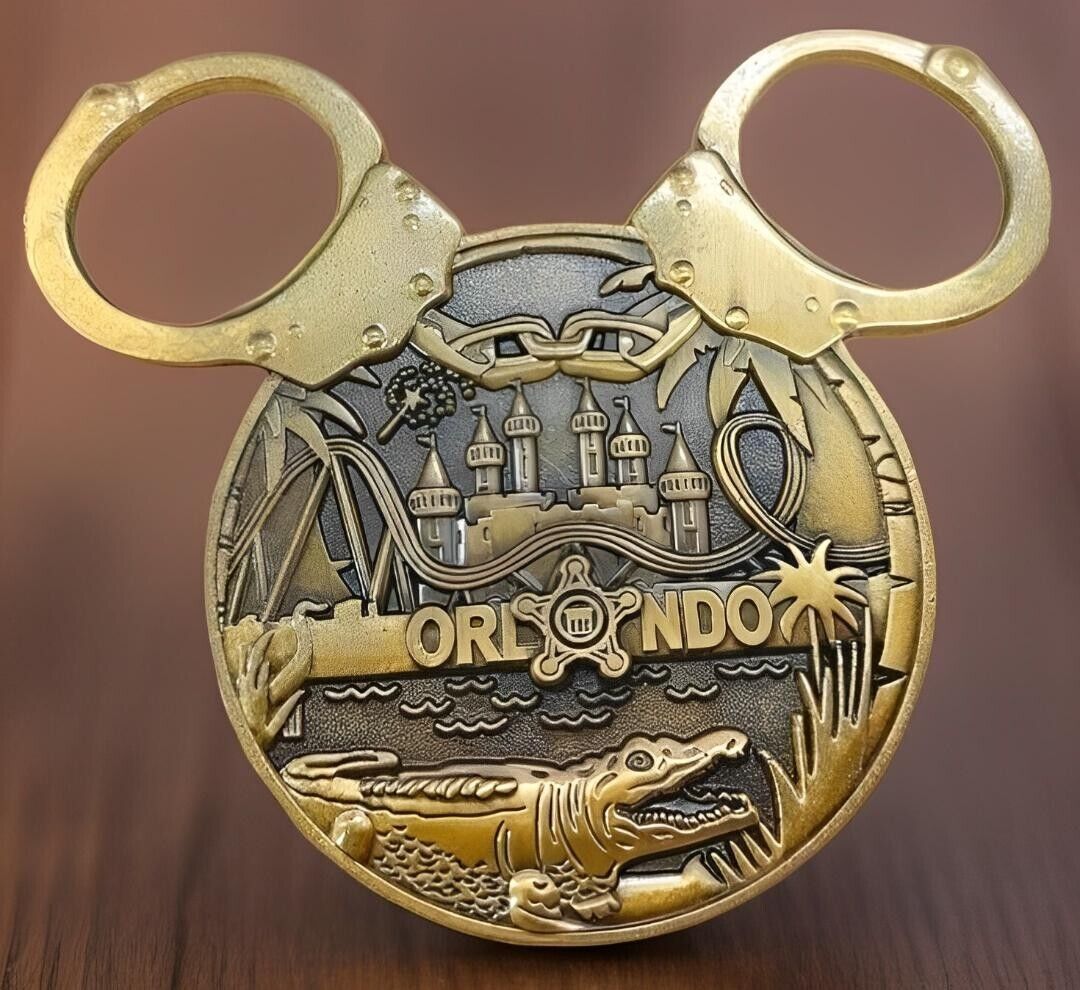 🔥WDW Orlando Gold Mickey Disney Ears Challenge Coin U.S. Secret Service Office