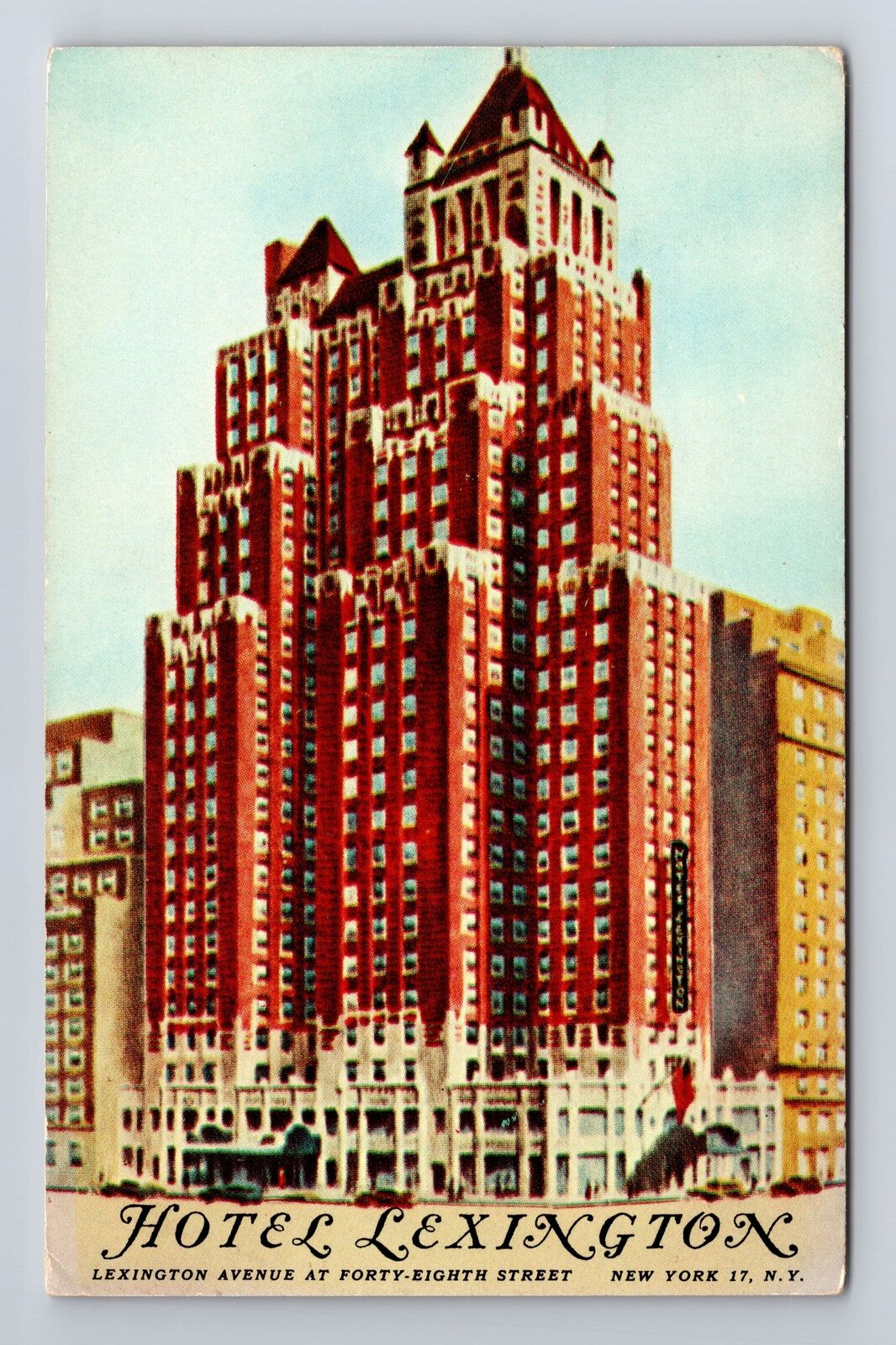 New York City NY-Hotel Lexington, Advertisement, Antique Vintage c1968 Postcard