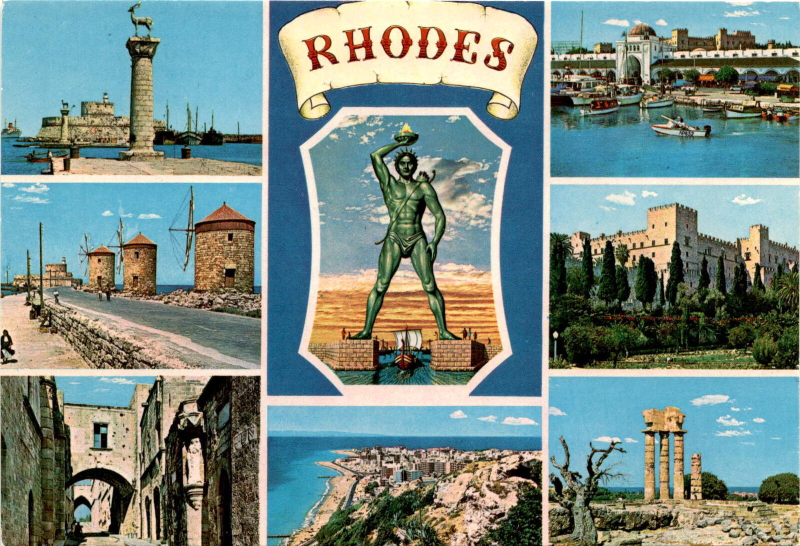 Rhodes Elafos, hotel, Rhodes, Greece, Aegean Sea, historical sites,  Postcard