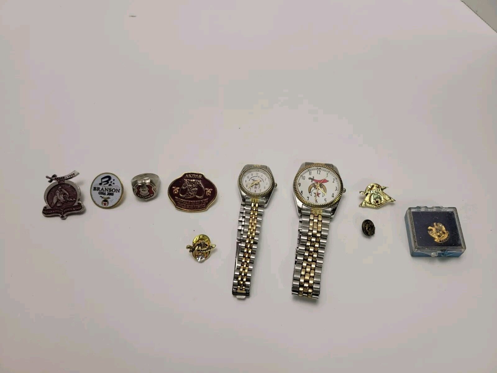 Lot of Vintage Shriner's Pins And Watches