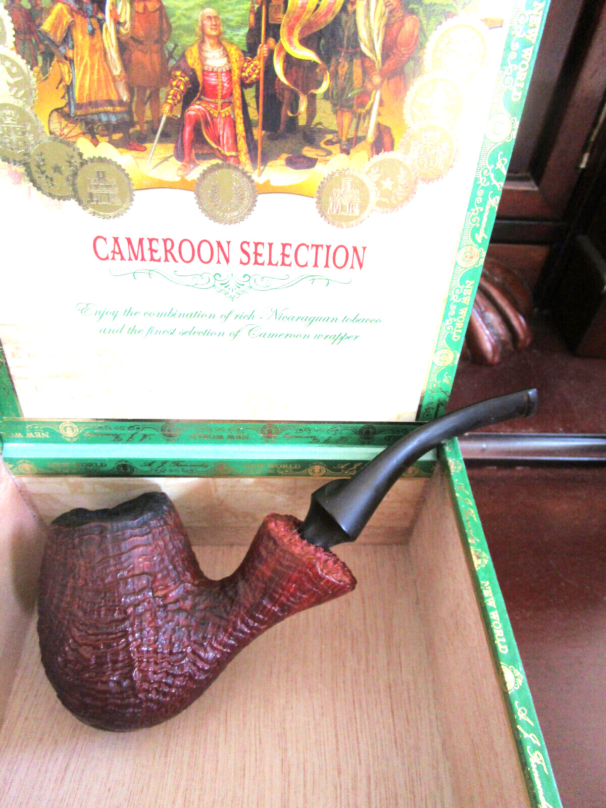 Savinelli Autograph 5 Italian smoking tobacco pipe BEAUTIFUL w/Cigar Box