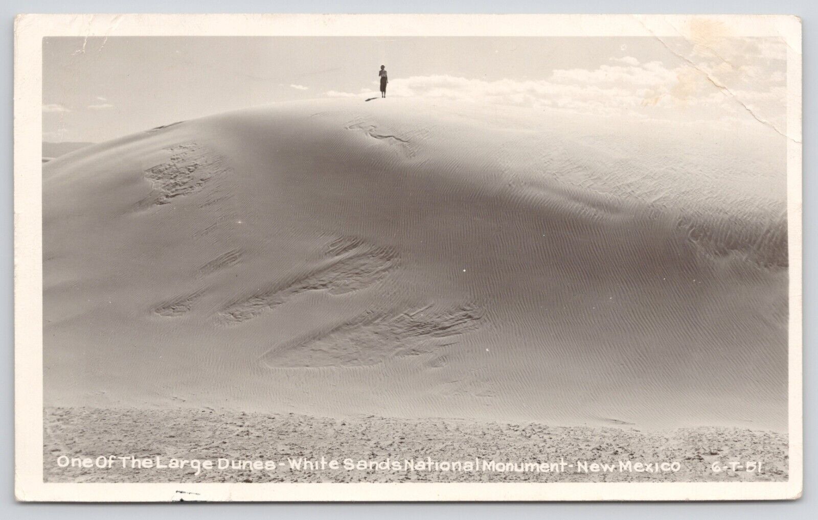 RPPC New Mexico White Sands National Monument Women on Dune 1951 Postcard