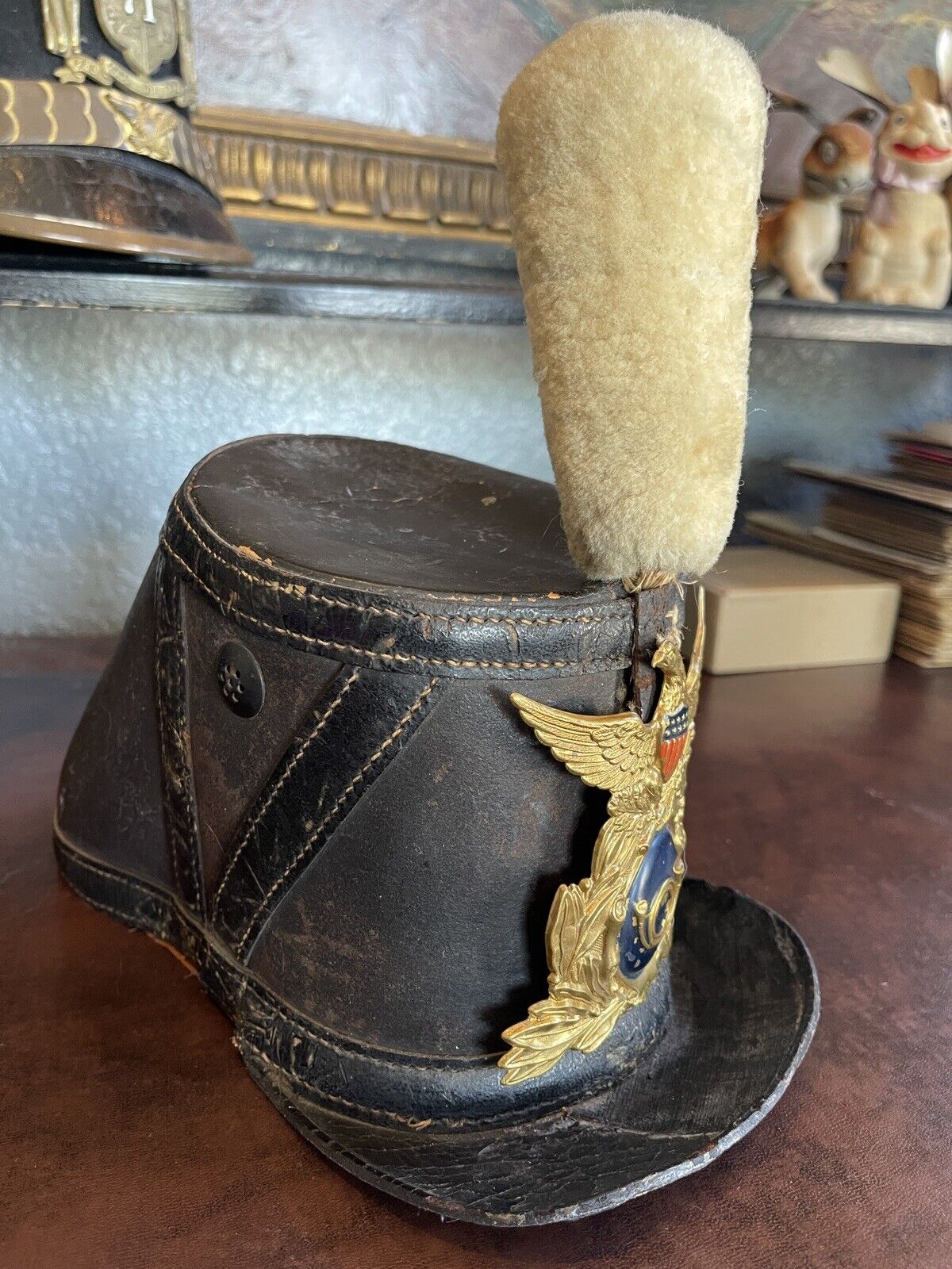 Authentic Civil War New York's Excelsior Brigade  Federal Chausser's Shako Hat 
