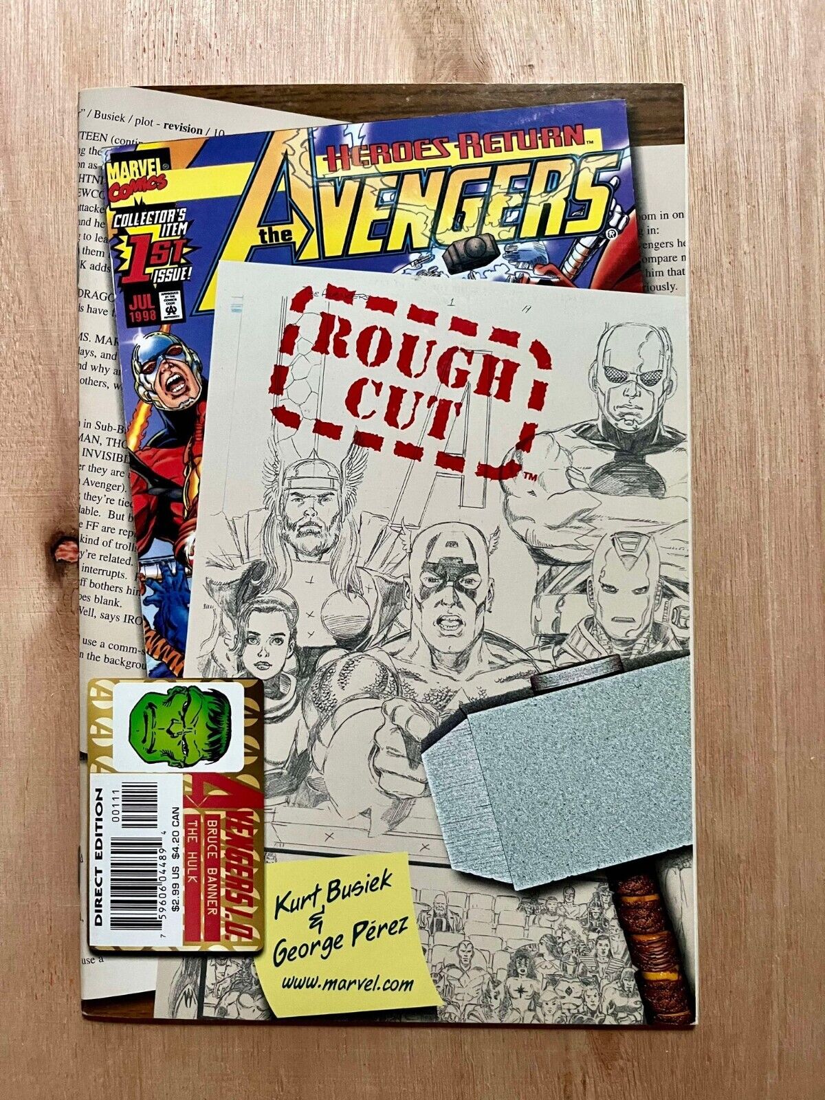 Avengers: Rough Cut #1 (1998) George Perez Signed | Marvel Comics NM 