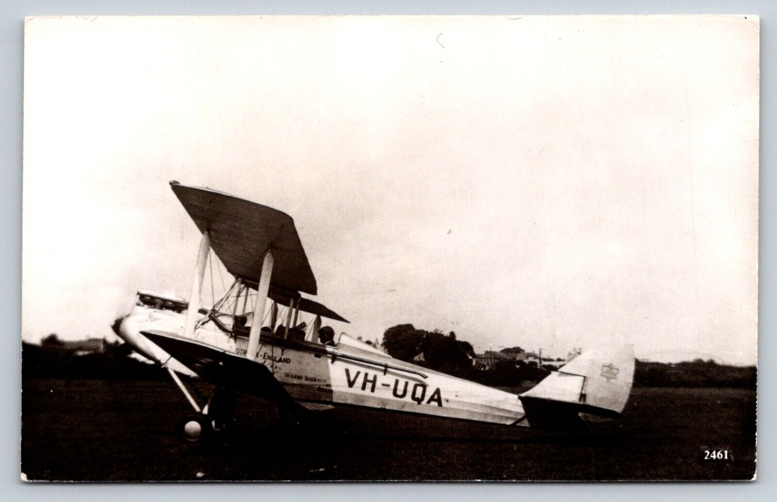 rppc Postcard famous DH.60M Moth VH-UQA 