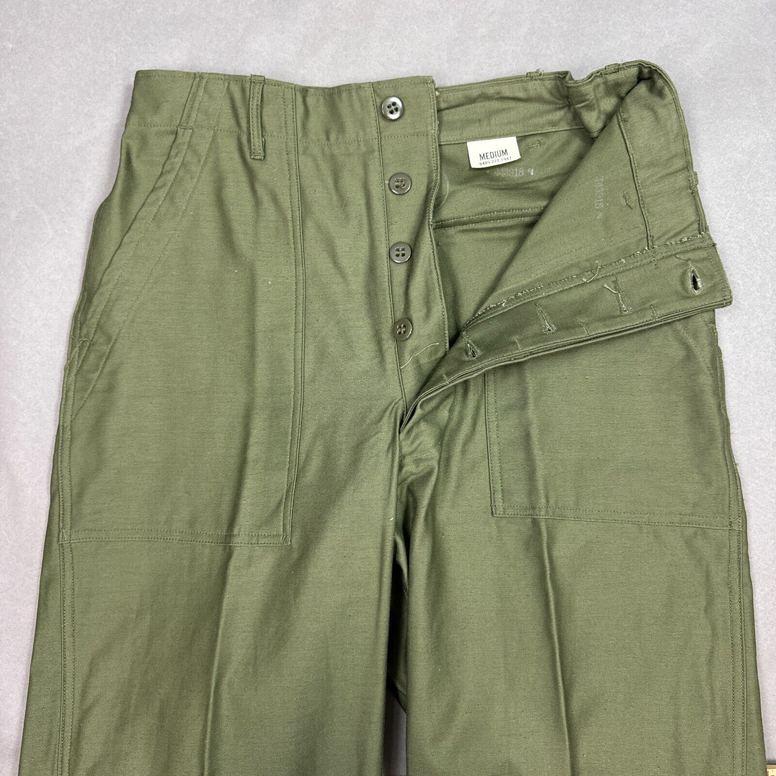 Vintage US Military Pants Mens Medium Green Trousers Utility Vietnam War OG 107