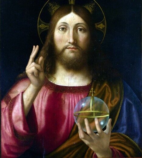 Oil painting Salvator-Mundi-Andrea-Previtali-oil-painting Jesus Christ & ball