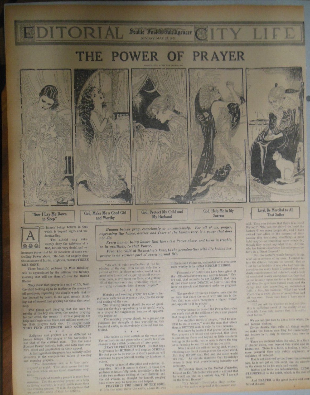 Huge Nell Brinkly Editorial Illustration from 5/29/1927 Full Size 15 x 22 inches