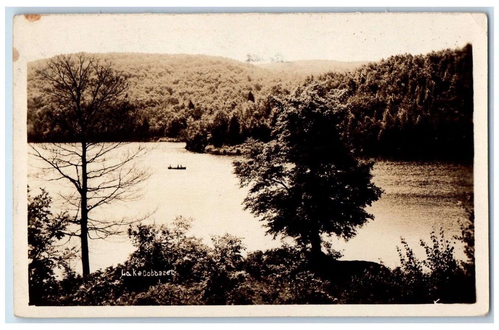 1923 Lake Cohasset Bear Mtn Inn Central Valley New York NY RPPC Photo Postcard