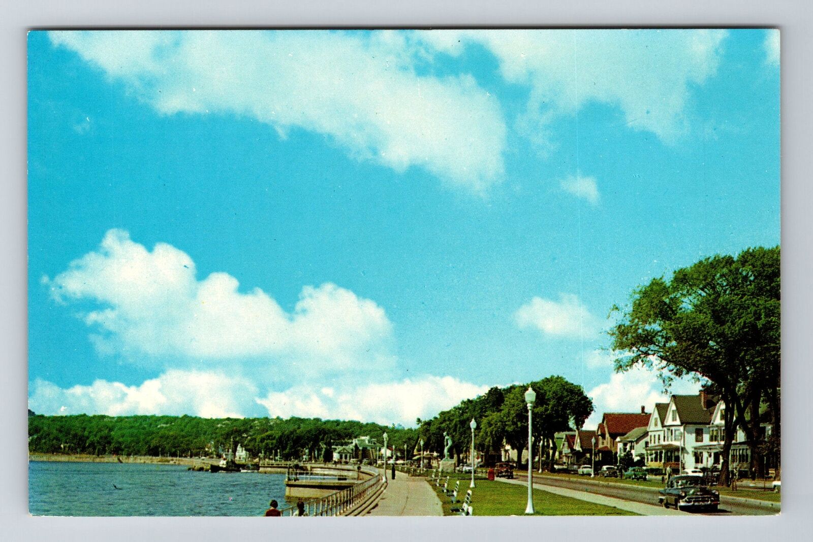 Gloucester MA-Massachusetts, Stacey Boulevard, Bridge, Vintage Postcard