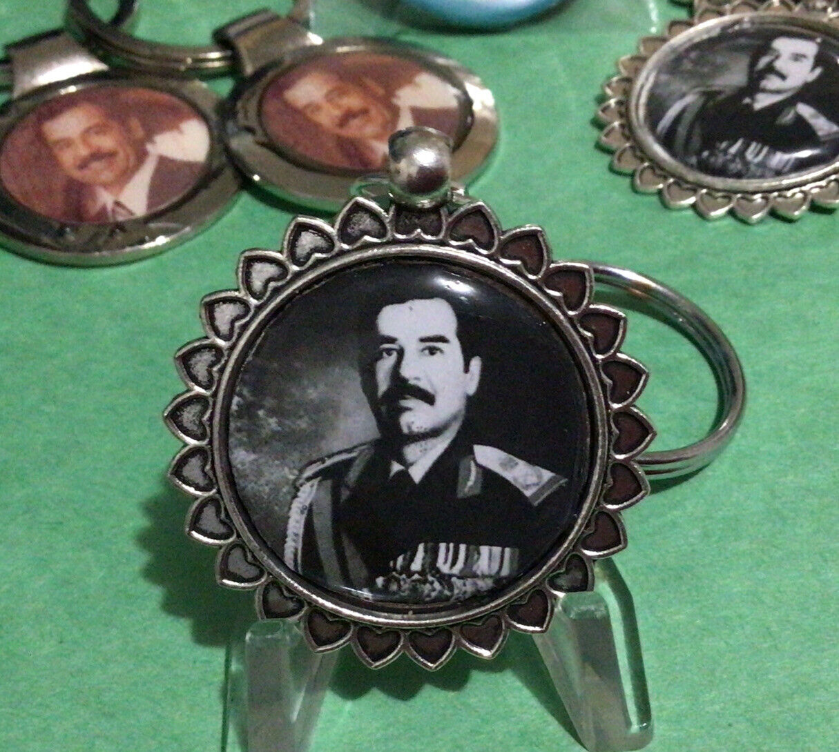 Iraq / Vintage Iraqi Former President Saddam Hussein Key Chain.