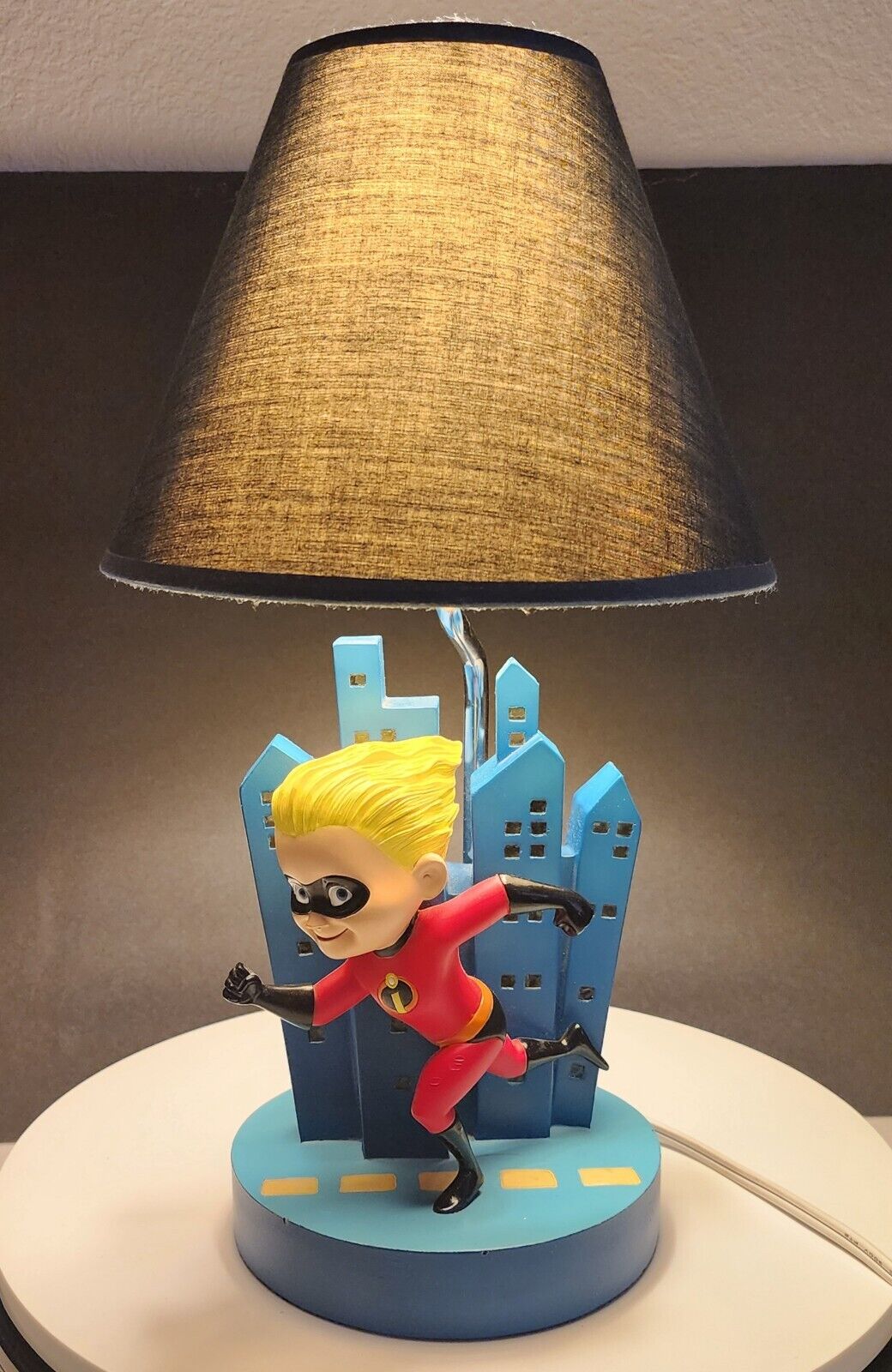 RARE Disney Pixar - The Incredibles Dash/Resin Table Lamp/Tested Works Complete