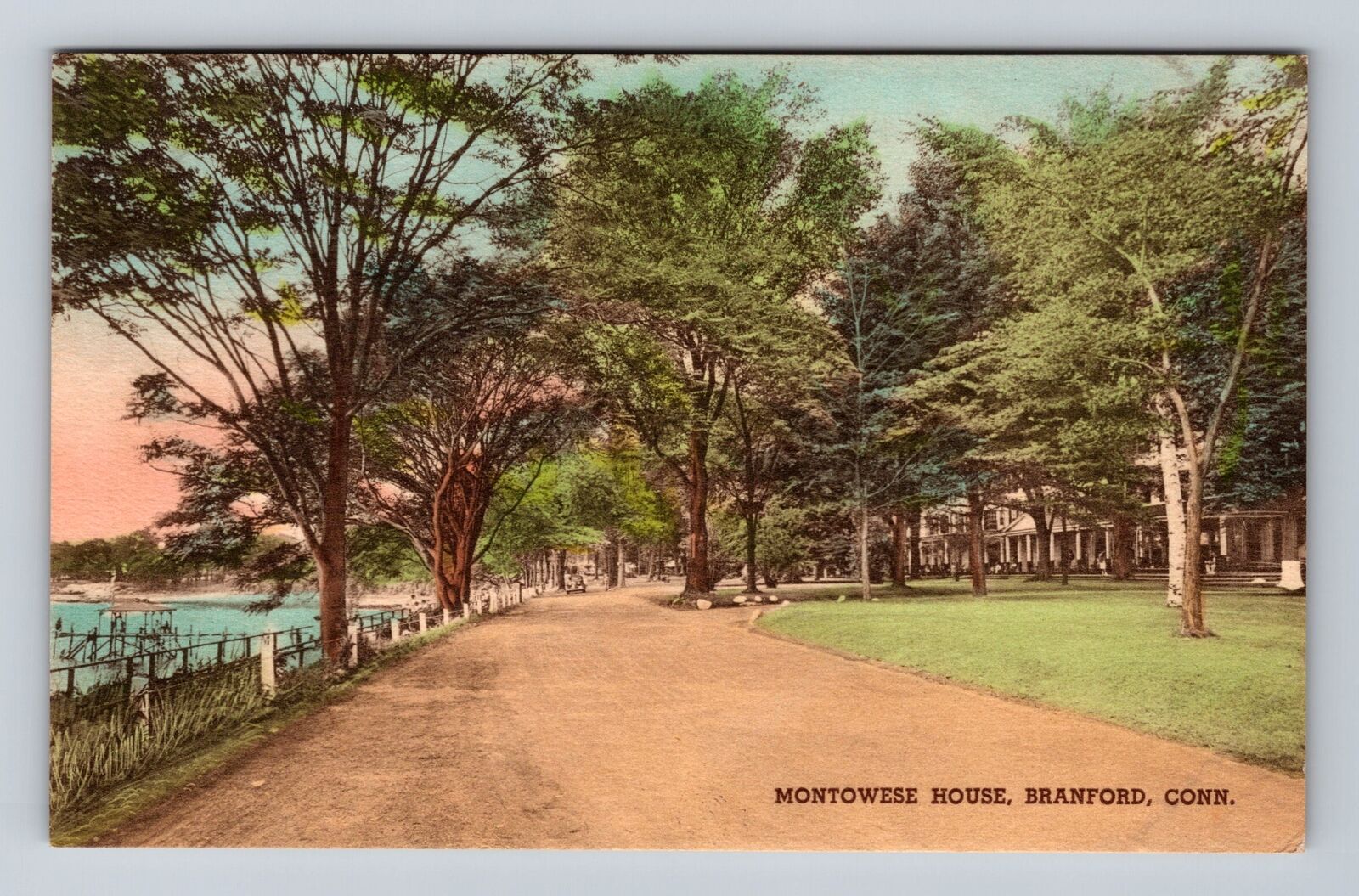Branford CT-Connecticut, Montowese House, Antique, Vintage Postcard