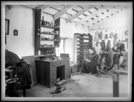 The Shoe Shop At Mission Santa Barbara 1898-1900 California - Old Photo