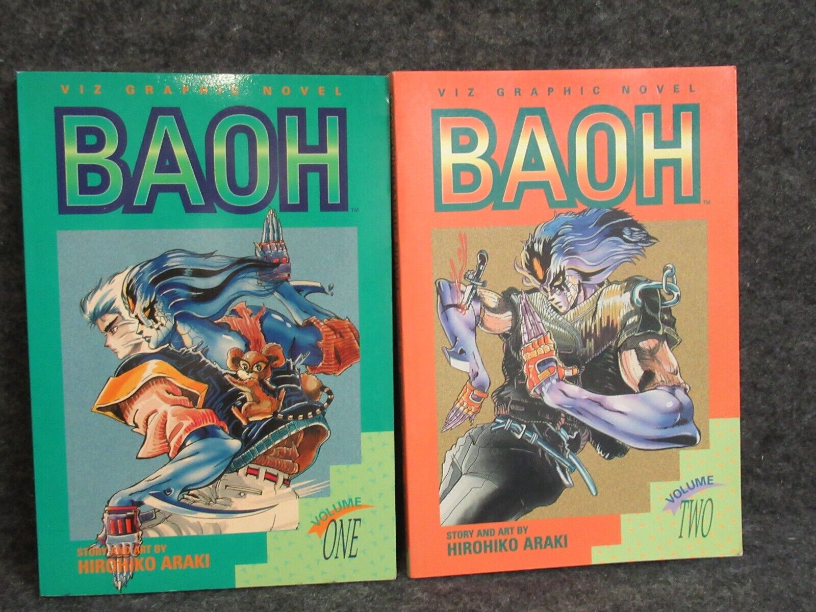 Baoh Manga Volumes 1 & 2 by Viz Graphic Novel Hirohiko Araki