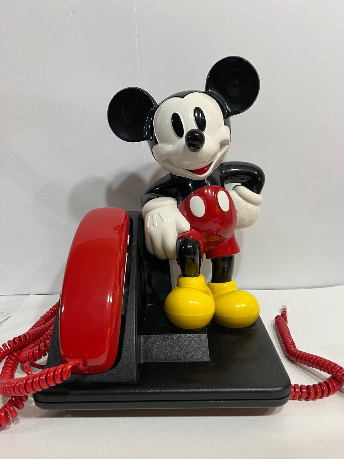 Disney Mickey Mouse Phone AT&T Push Button Phone Manual Right Facing RARE  WOW