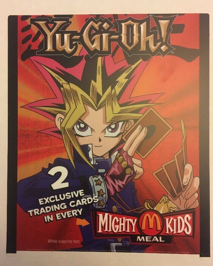 McDonald’s Yu-Gi-Oh (Yugioh) 10x12 Translite Ad, From 2002 Mint Fast Food Poster