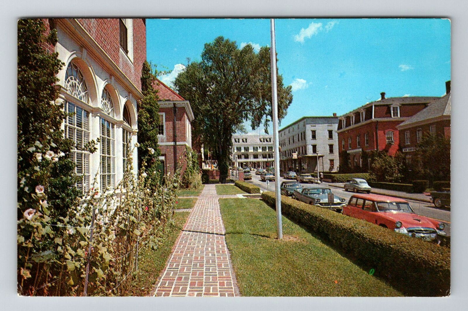 Peterborough NH-New Hampshire, Street Scene of Business Area, Vintage Postcard