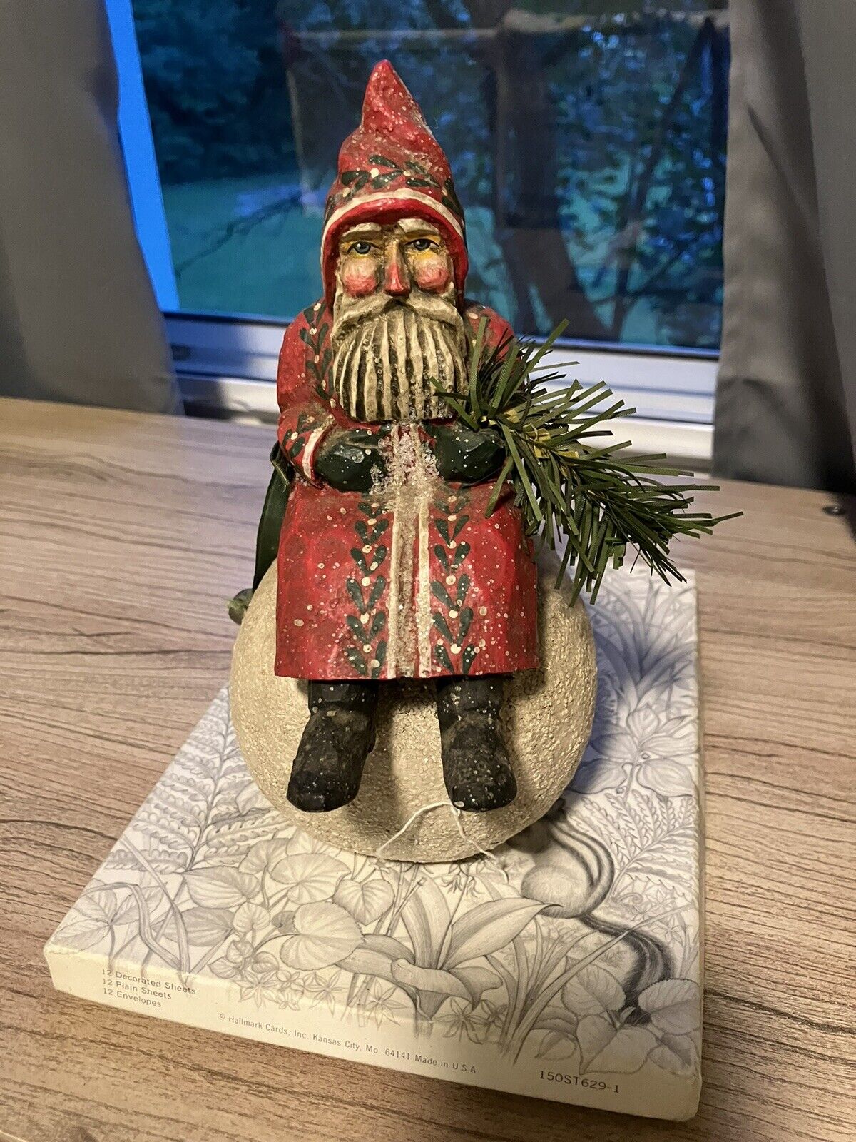 Pam Schifferl Midwest Cannon Falls Old World Santa Claus on Snowball Figurine