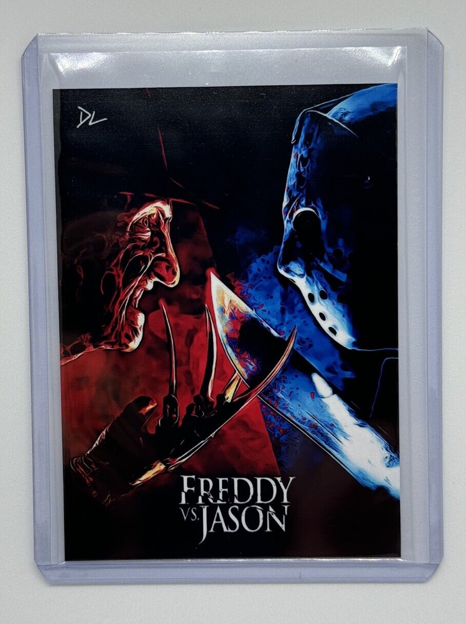 Freddy Vs. Jason Limited Edition Artist Signed “Horror Icons” Trading Card 4/10