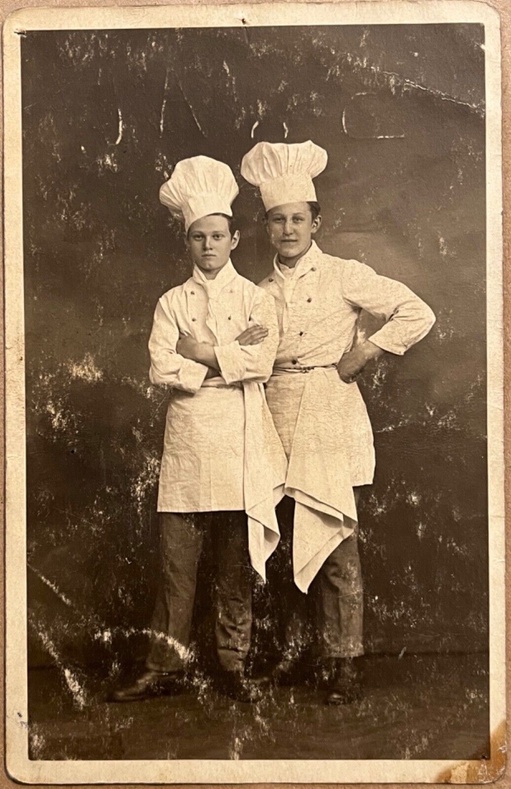 RPPC Chef Baker Men Berlin Germany Antique Real Photo Postcard c1920
