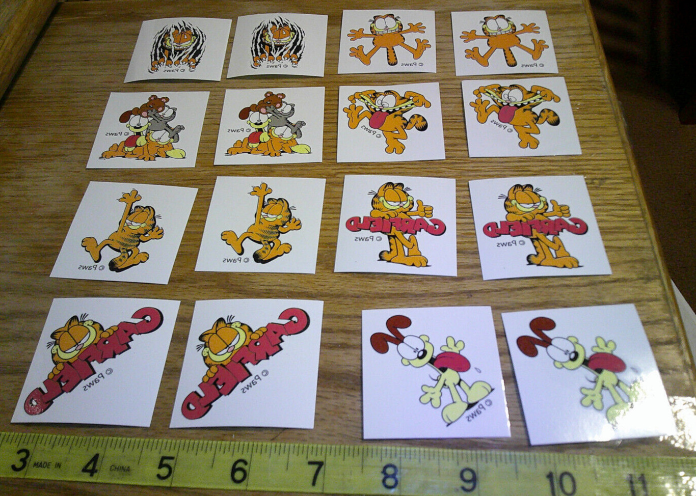 Garfield the Cat lot of 16 Vintage temporary tattoos Paws