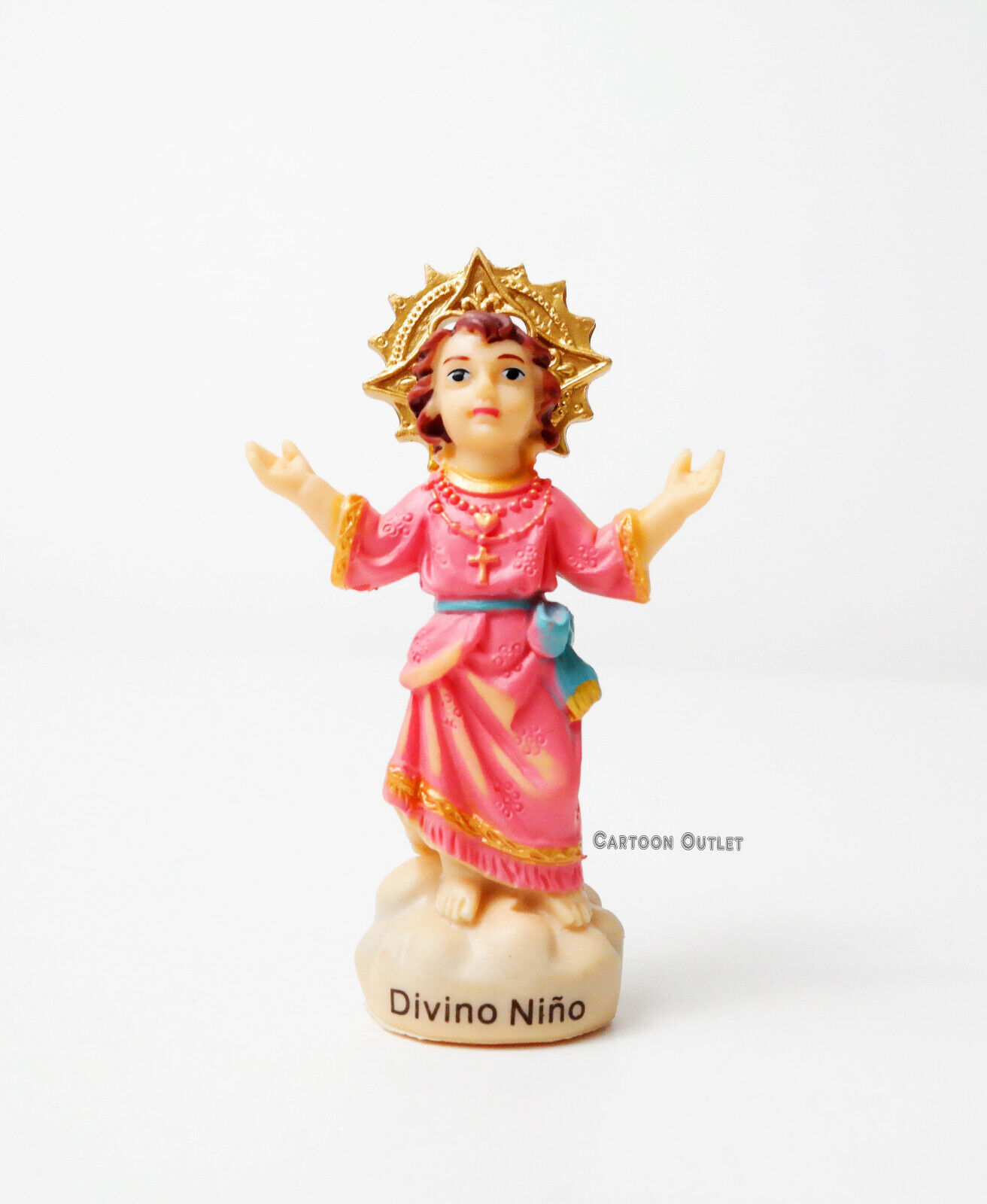 Mini Divino Niño 3” Religious Statue Divine Child Resin 1 pc New
