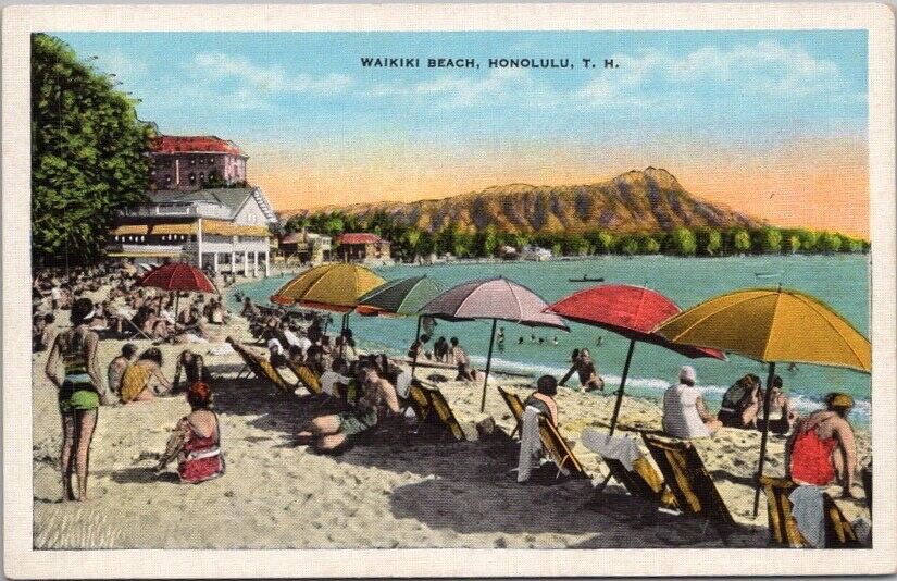 Vintage 1930s WAIKIKI BEACH Honolulu 