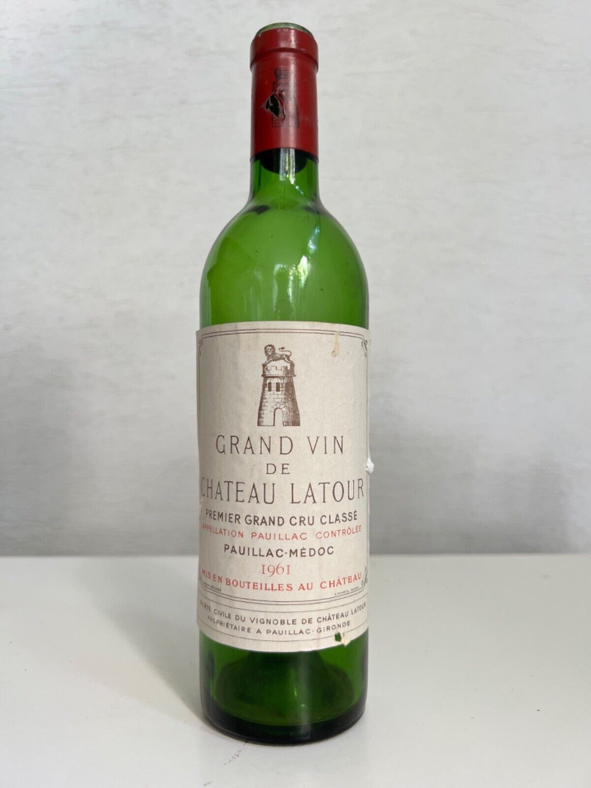Legendary Château Latour  1961 Empty Wine Bottle.