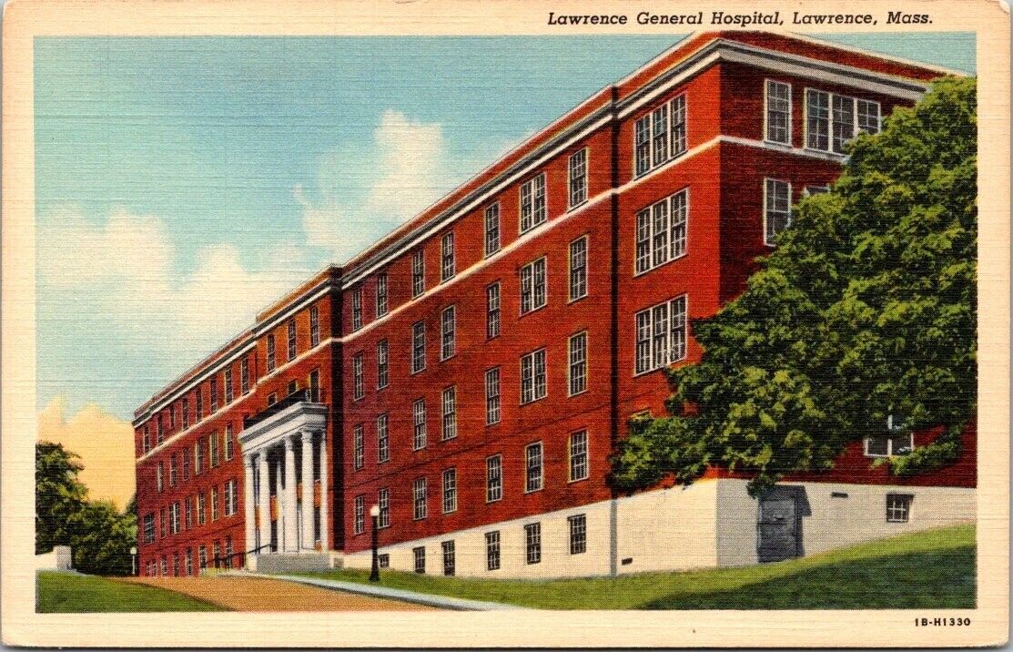 Lawrence General Hospital, Lawrence, Massachusetts. Postcard. D.