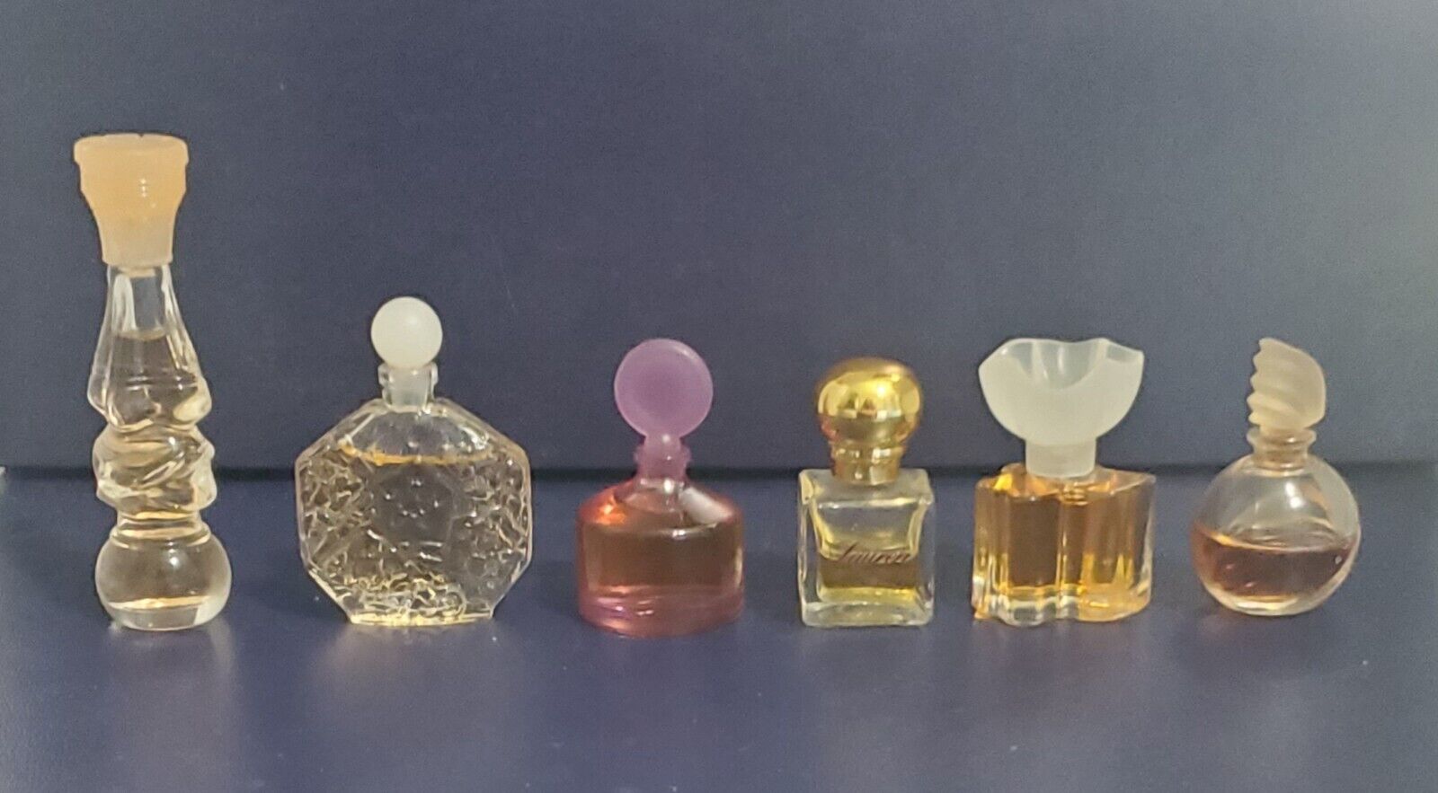 Lot Of 6 Vtg Mini Pure Parfums Oscar De La Renta, Ralph Lauren & Others New/Used