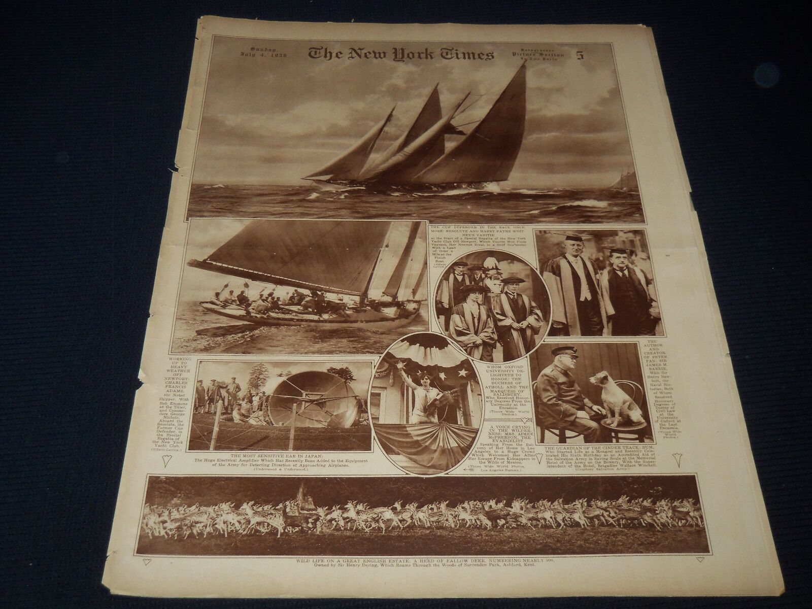 1926 JULY 4 NEW YORK TIMES PICTURE SECTION - J. M. BARRIE - NT 9504