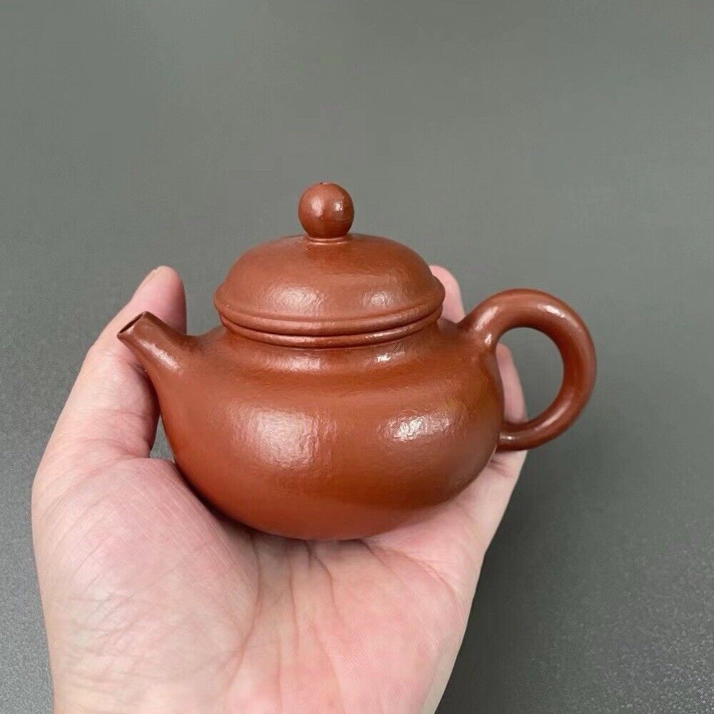 100cc Yixing Zisha Purple Clay Cusha ZhuNi Handmade  Small Rongtian Teapot