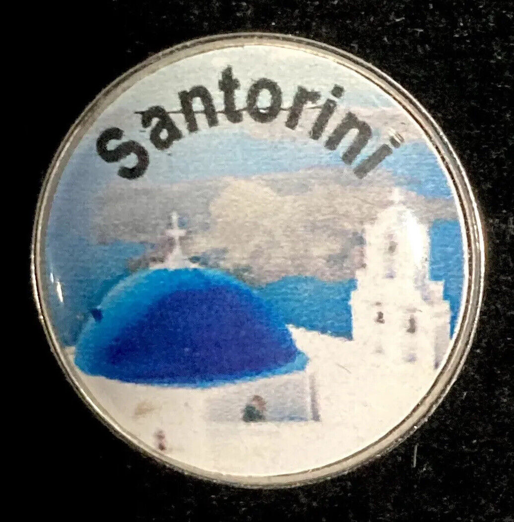 Santorini Greece Aegean Sea Souvenir Lapel Pin