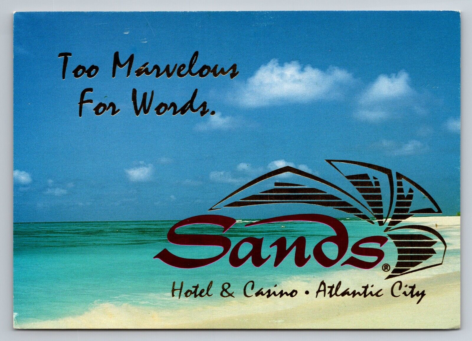 Sands Hotel & Casino Atlantic City New Jersey Vintage Unposted Postcard