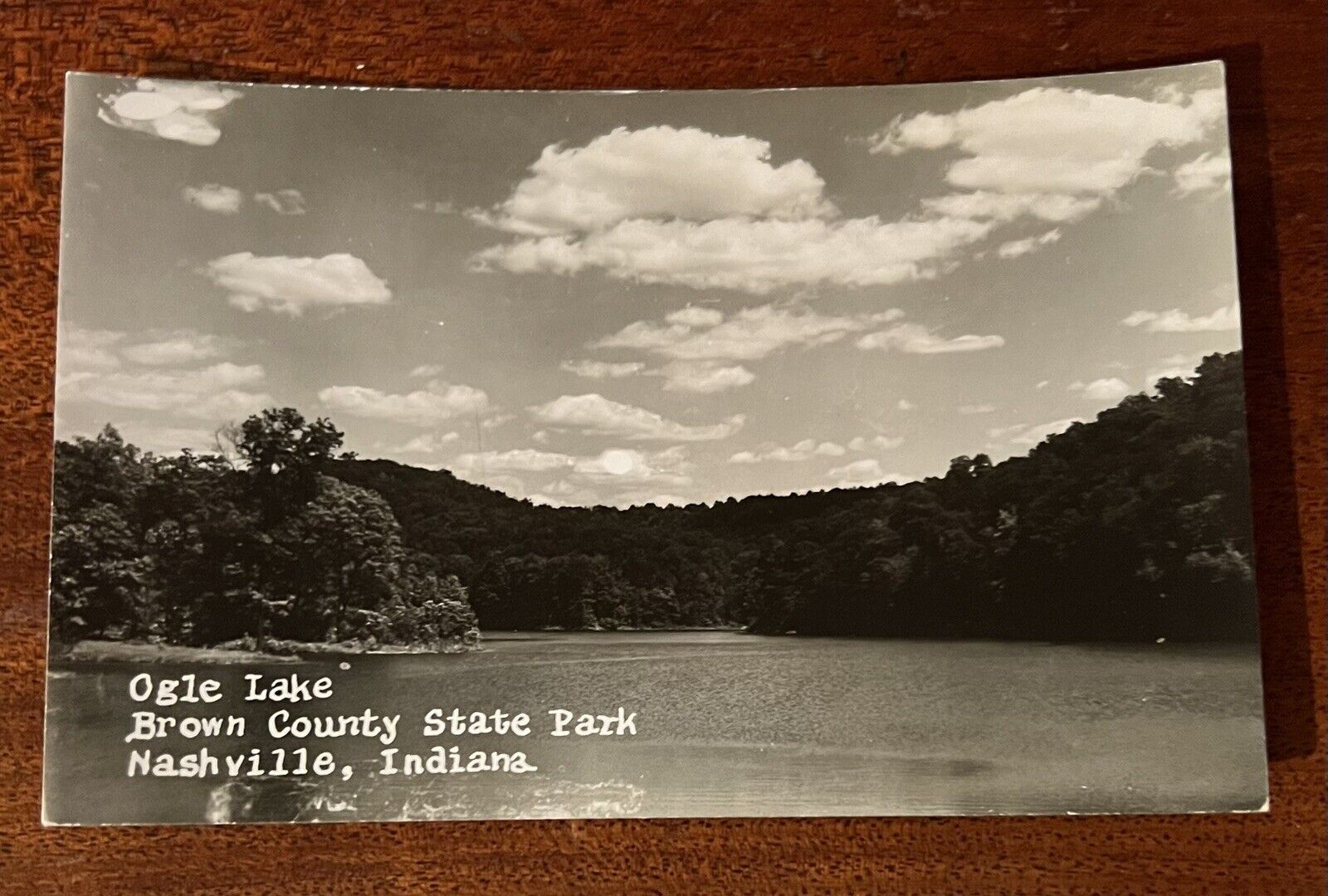 VTG c1950s RPPC Postcard Ogle Lake Brown County State Park Nashville Indiana IN