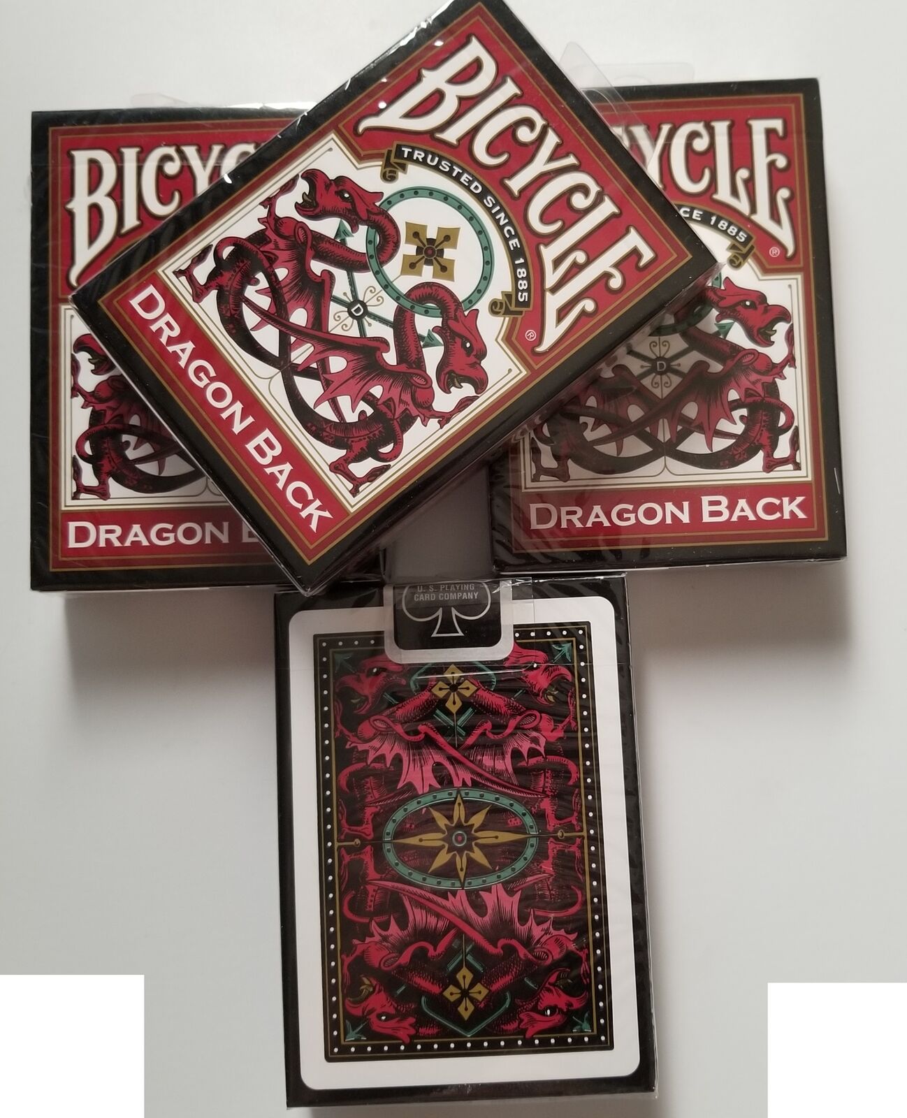Dragon Back Bicycle Playing Cards- Red 2013, USPCC, Limited, No longer made.