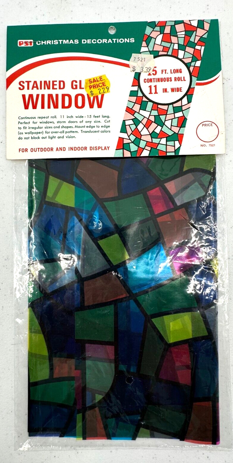 PSI Christmas Decorations Plastic Stained Glass Window Door Cover  11\
