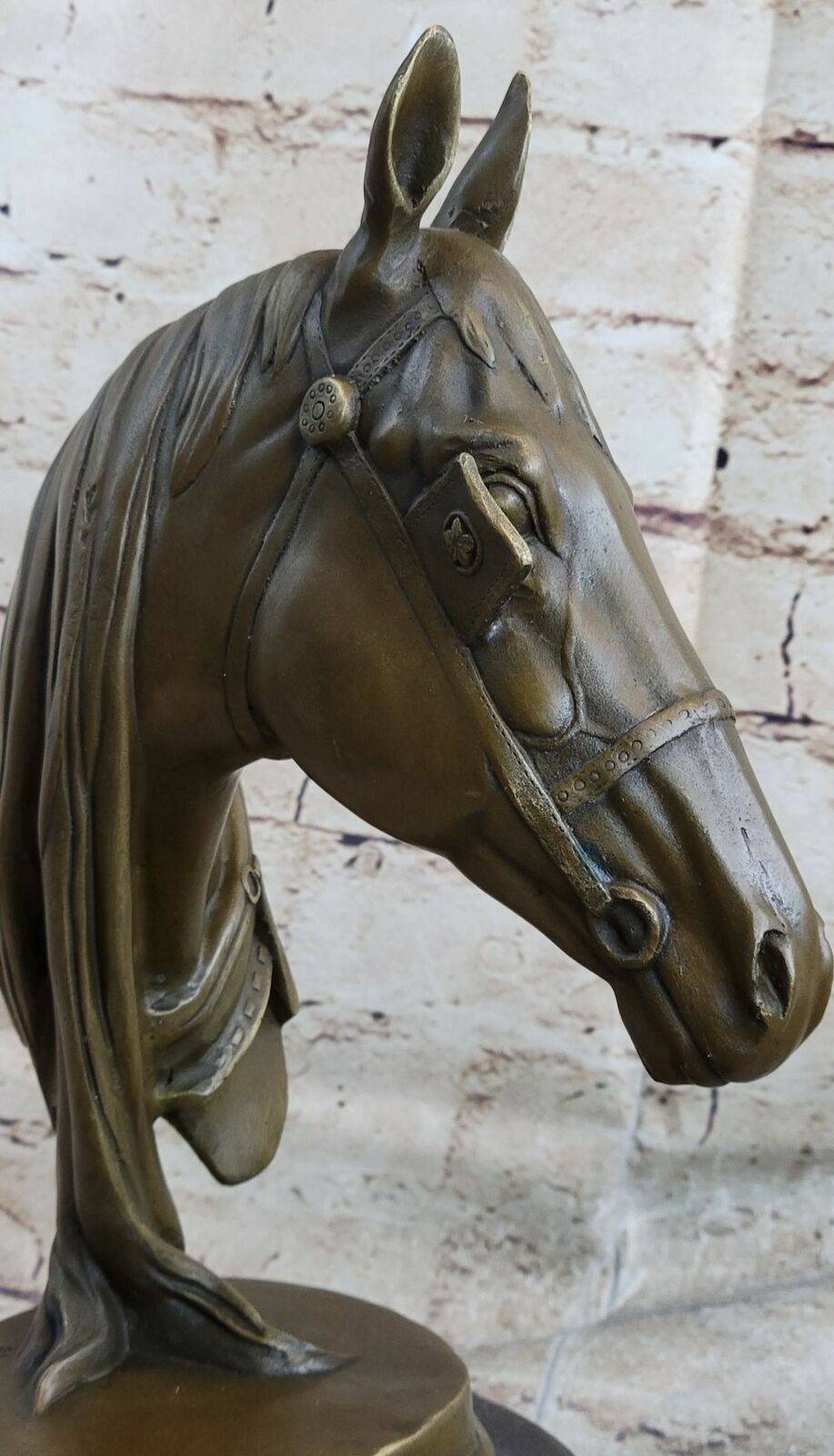 Race Horse Head Bronze Sculpture Statue Thoroughbred By French Artist Barye Deal
