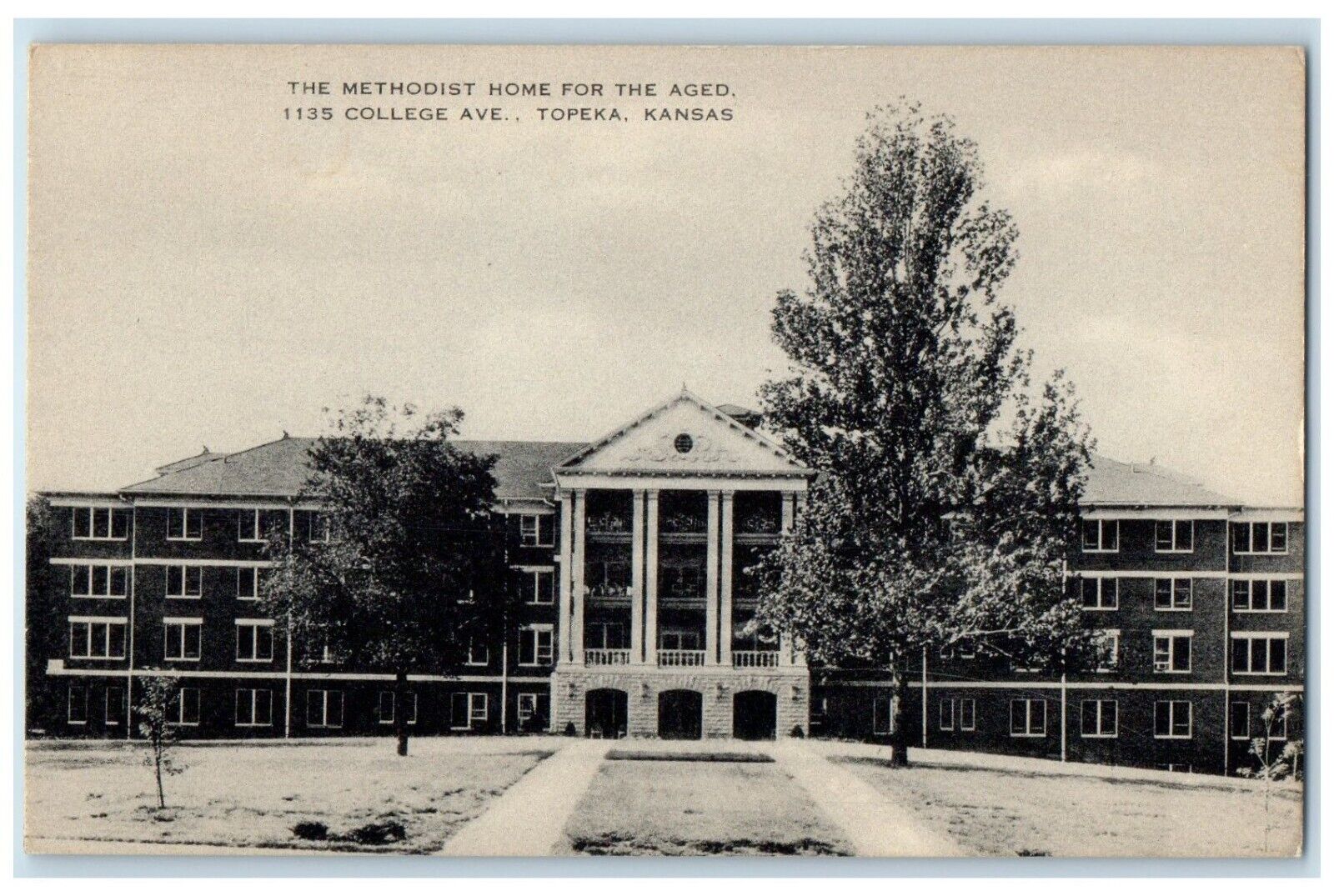 c1930's The Methodist Home For The Aged Topeka Kansas KS Antique Postcard