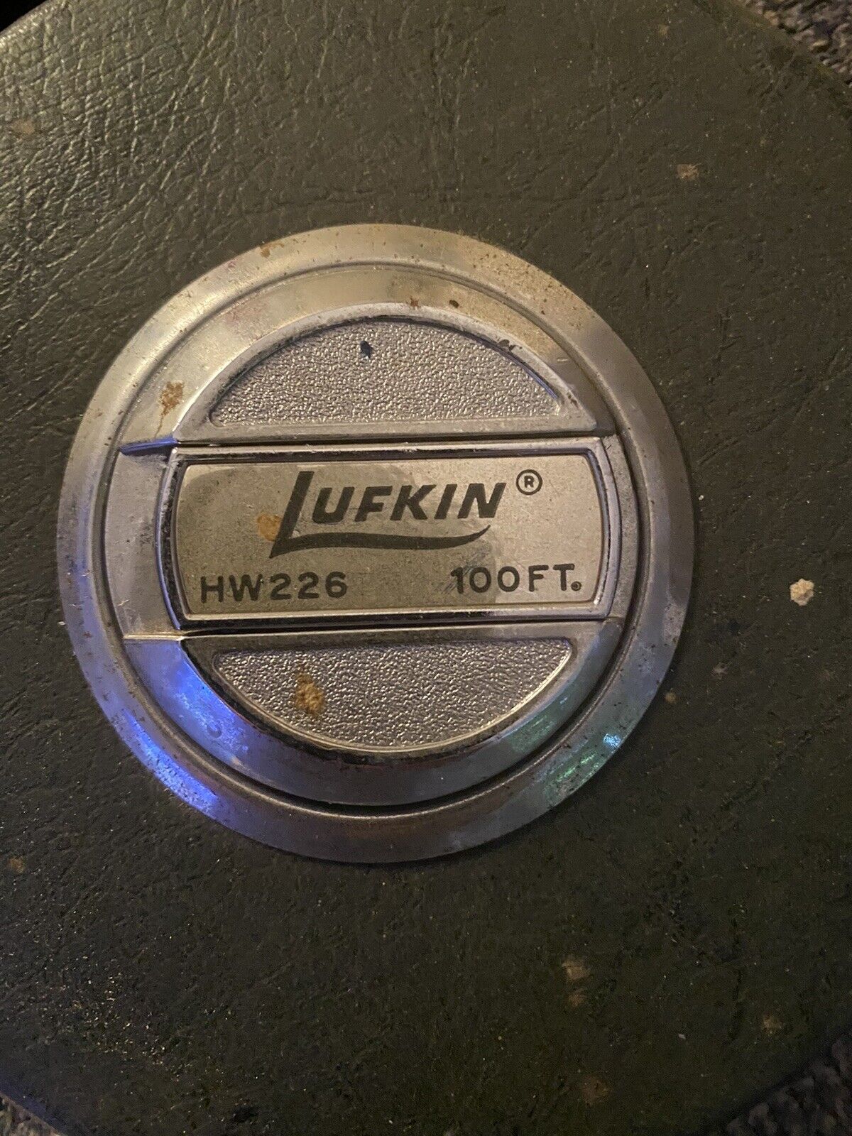 Old Fashioned Vintage Luckin Metal Tape Measure With Reel