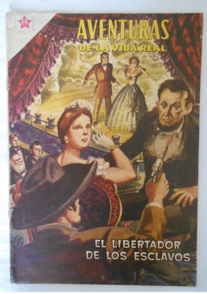 1959 Comic Book Assassination Of Abraham Lincoln Painted Cover Mexico Foreign