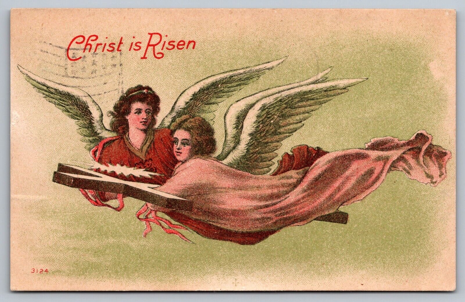 Christ is Risen c1909 Antique Easter Postcard