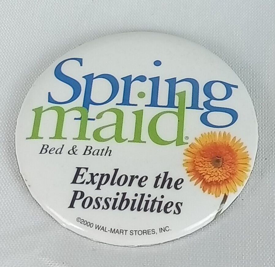 Spring Maid Wal-Mart 2000 Logo Pinback Button