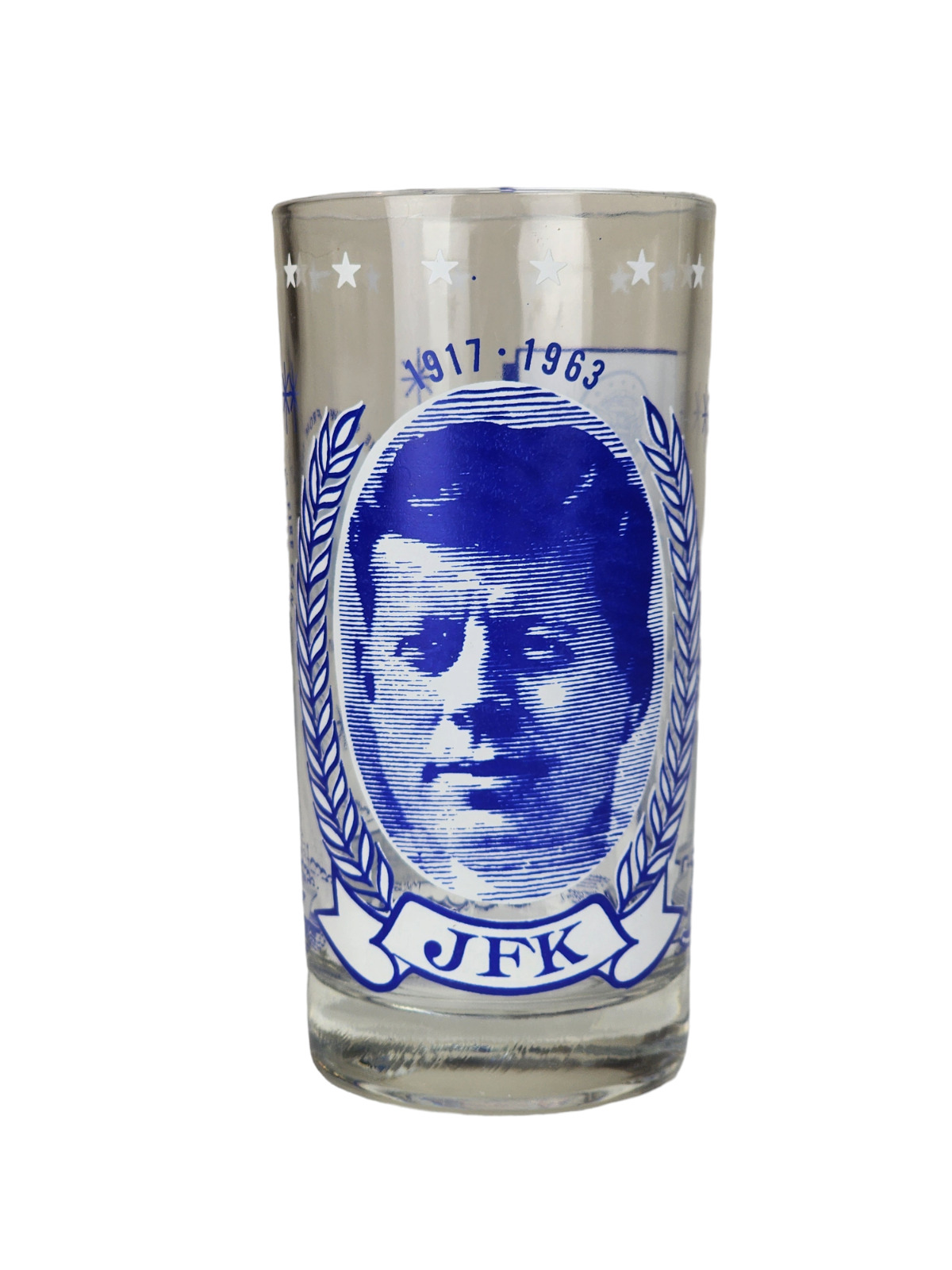 Vintage JFK Memorial glass/tumbler 1917-1963  President John F Kennedy