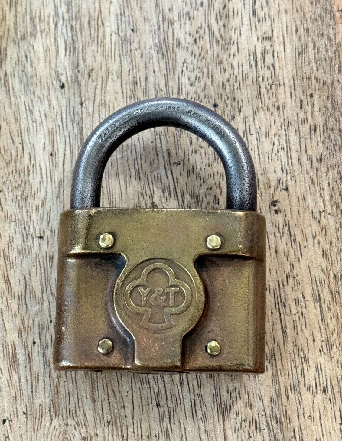 Antique Old Yale 1895 1896 Padlock No Key Lock
