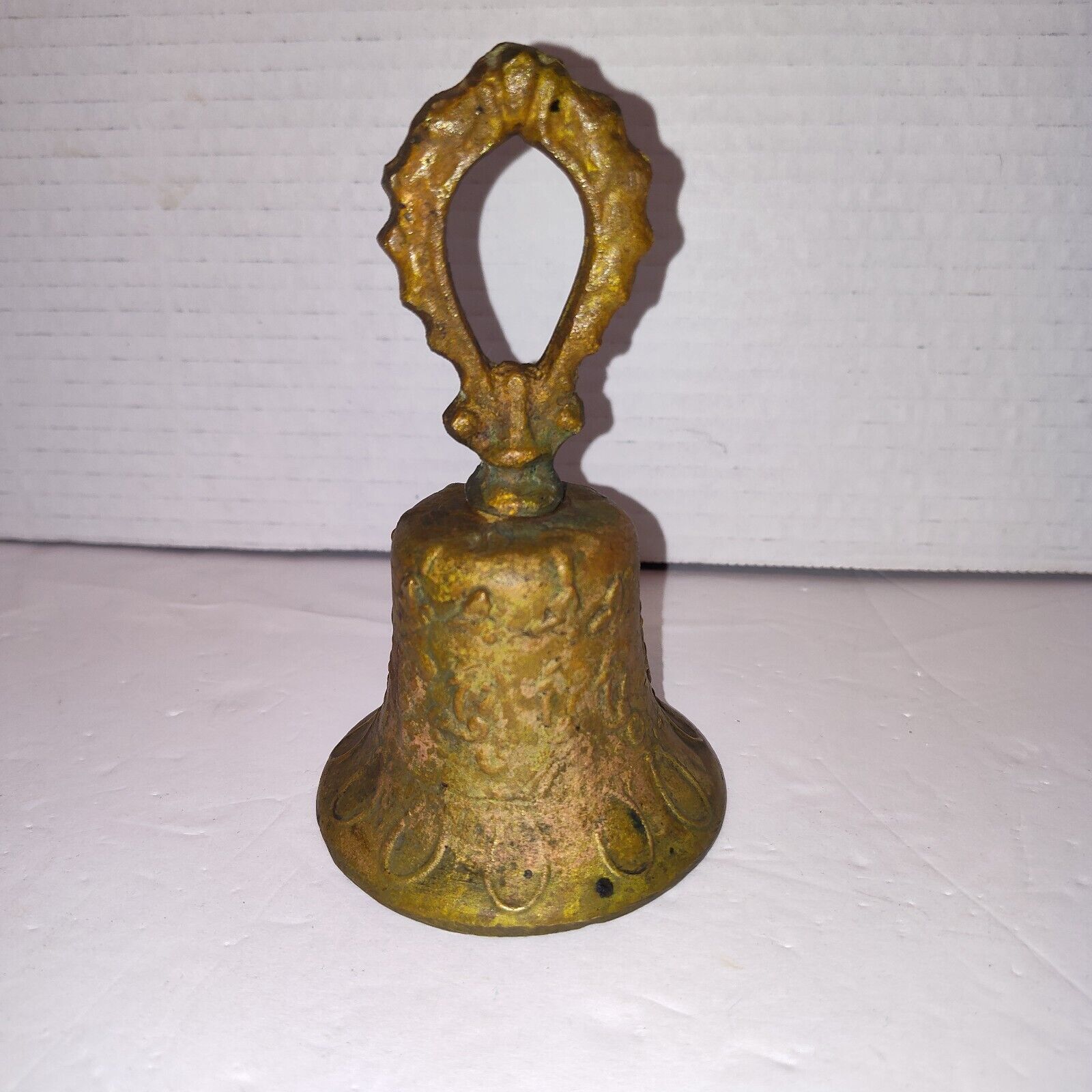 Vintage Cast Metal Ornate Bell 5 1/2