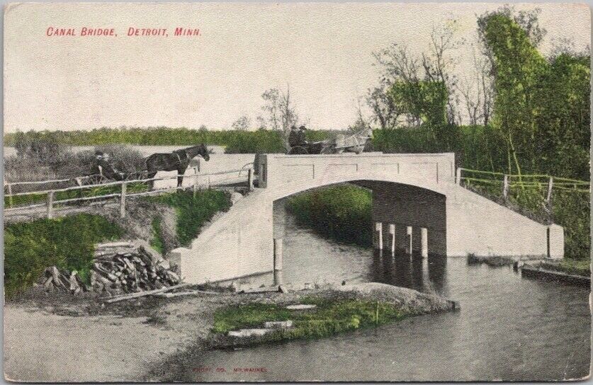 Vintage 1908 DETROIT, Minnesota Postcard \