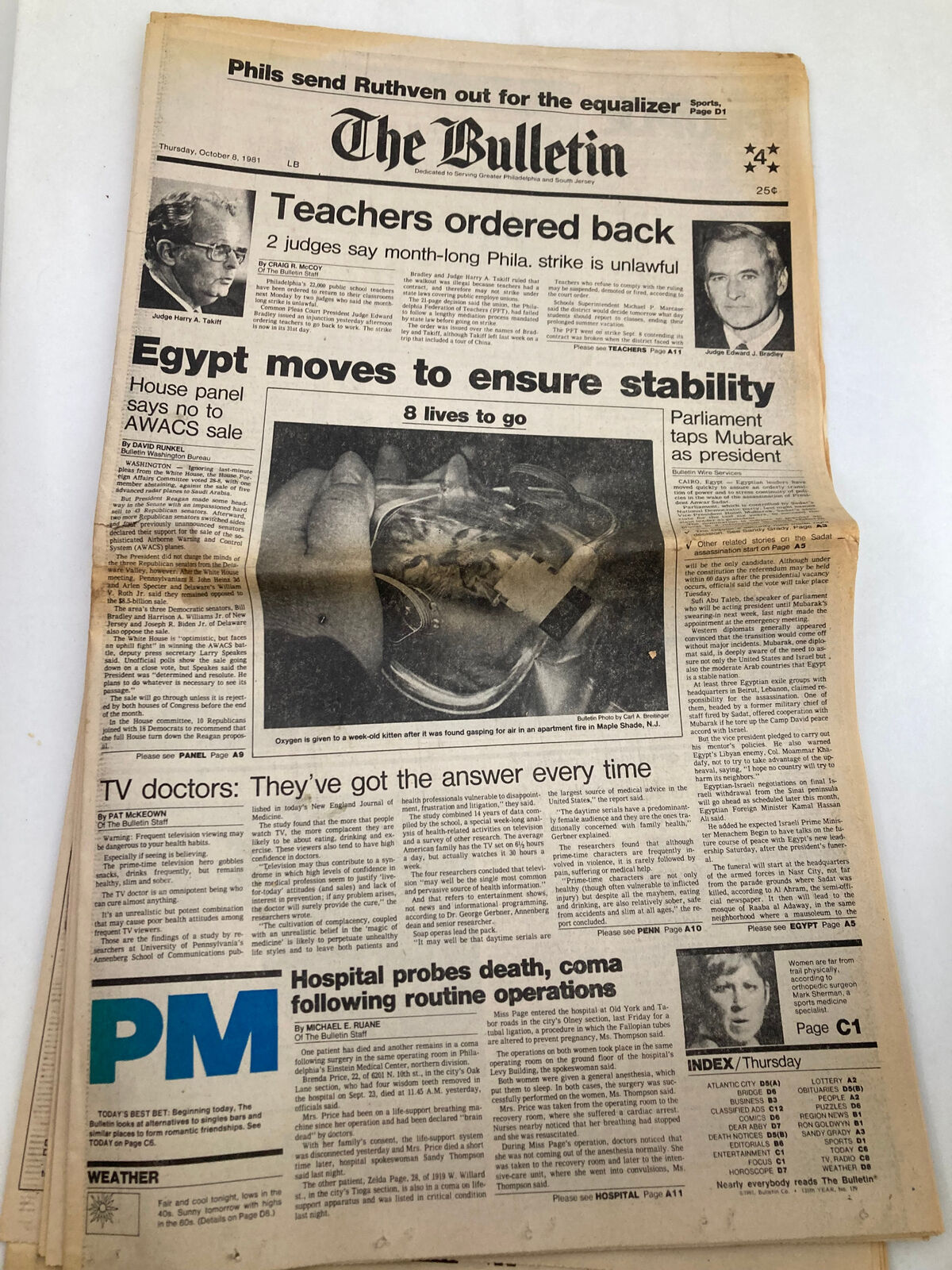 The Bulletin Newspaper October 8 1981 Egypt Moves To Ensure Stability