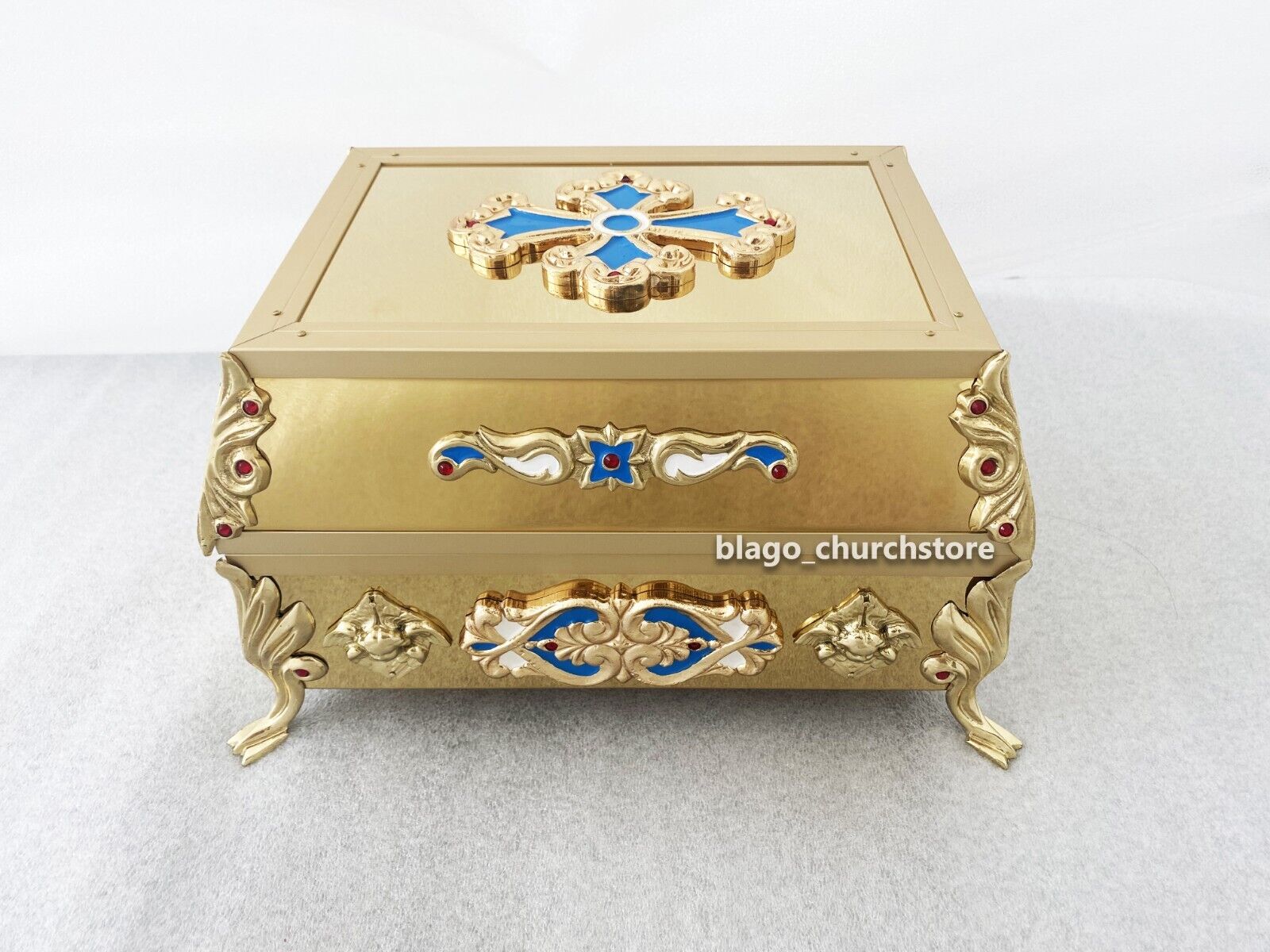 Orthodox Ark For Holy Relics Bulat Blue Velvet Church Ark 12.99